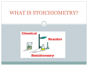 what is stoichiometry?