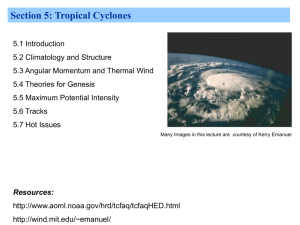 Lecture 9- Tropical Cyclones Part 1