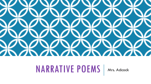 Narrative Poems - Mrs. Adcock's Page