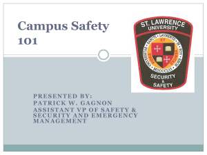 Campus Safety 101 - St. Lawrence University