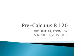 PreCalculus 12B First Day Information