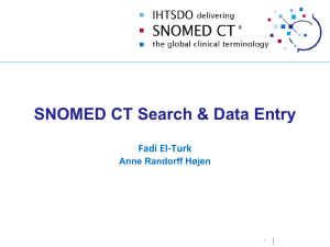 SNOMED CT Search & Data Entry