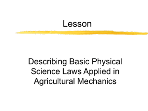 Basic Physical Science Laws