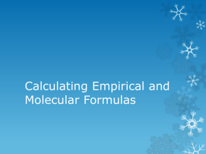 Calculating Empirical and Molecular Formulas