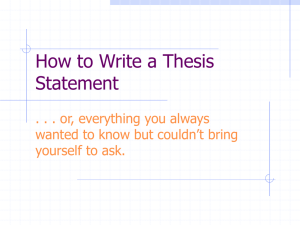 How to Write a Thesis Statement