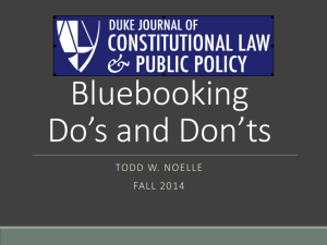 Orientation Bluebooking Presentation Fall 2014