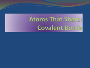 Atoms That Share: Covalent Bonds