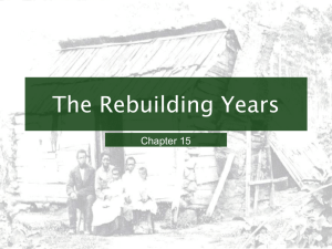 The Rebuilding Years - Anderson School District One