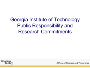 Office of Sponsored Programs - Georgia Institute of Technology