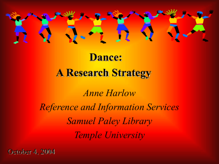dance topics for a research paper