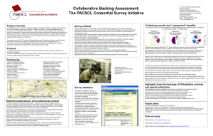 Collaborative Backlog Assessment: A Look at the PACSCL