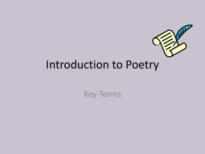 Introducion to Poetry plus Sound