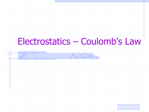 Electrostatics - Coulomb's Law