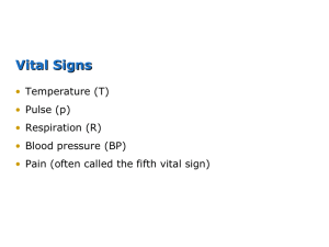 Vital Signs - BP and Pulse