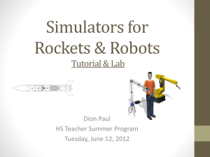 Simulators for Rockets & Robots Tutorial & Lab