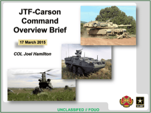 Fort Carson Command Overview