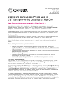 Configura announces Photo Lab in CET Designer to be unveiled at