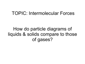 Condensed Phases and Intermolecular Forces