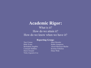Academic Rigor - UCF - Faculty Center for Teaching and Learning
