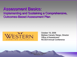 Assessment Basics - Western Carolina University