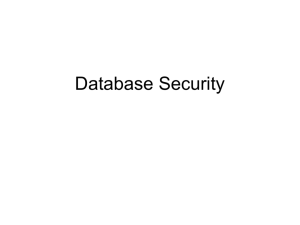 Database Security - CS 609 : Database Management