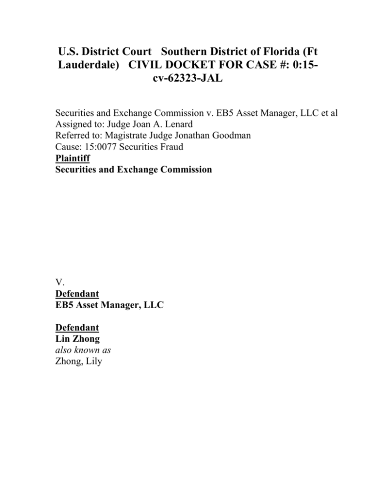 Docket sheet