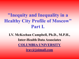 A Multilevel Urban Profile of Moscow, Russia: Social Inequity and