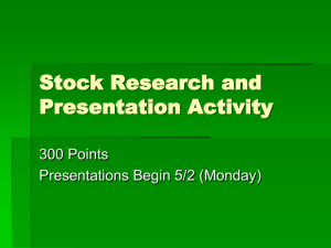 Stock Research and Presentation Activity