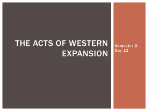 The Acts of Western Expansion