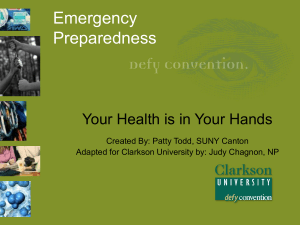 Emergency Preparedness: Your Health is in