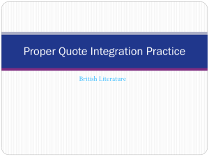 Proper Quote Integration Practice
