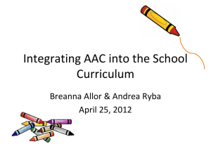 Integrating AAC into the School Curriculum