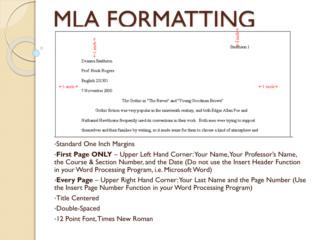 how to do research paper mla format