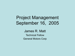 Project Management September 2005