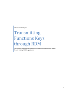 Transmitting Functions Keys through RDM