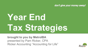 MetroIBA Webinar_Pam Ricker_Year End Tax Strategies