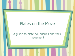 Plates on the Move
