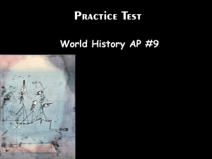 World History AP PowerPoint Practice Test 9