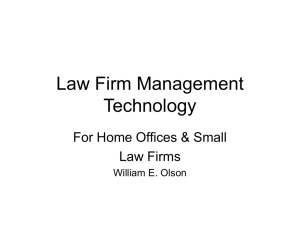 Law Firm Management Technology Issues