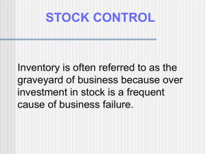 Stock Control - Year1Shopfitting