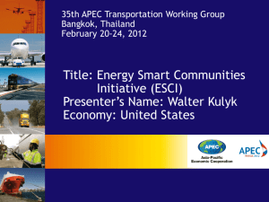 Energy Smart Communities Initiative - Asia