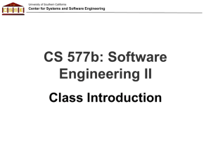 Class Introduction - Software Engineering II