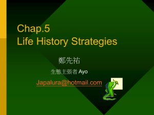 Chap.5 Life History Strategies