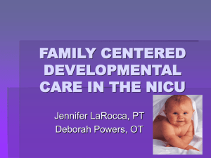 family centered developmental care in the nicu