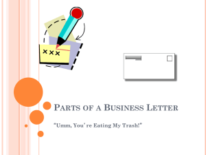 Letter-Writing Etiquette