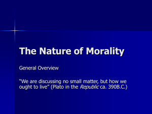 IntroThe Nature of Morality