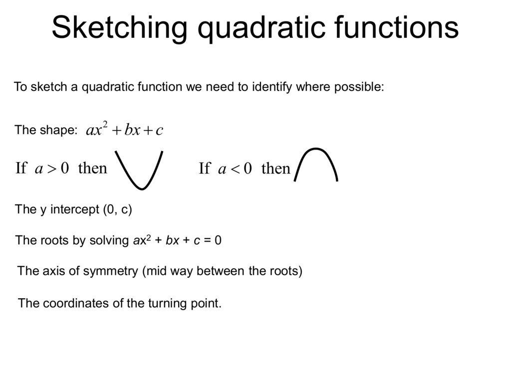 Quadratic Functions