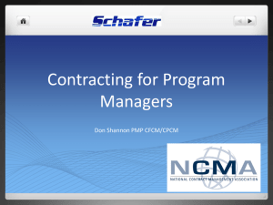 Basic Contracting for Program Managers