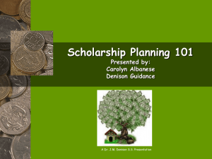 Scholarship Planning presentation no OSAP