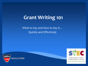 Beneficial Grant Writing 101